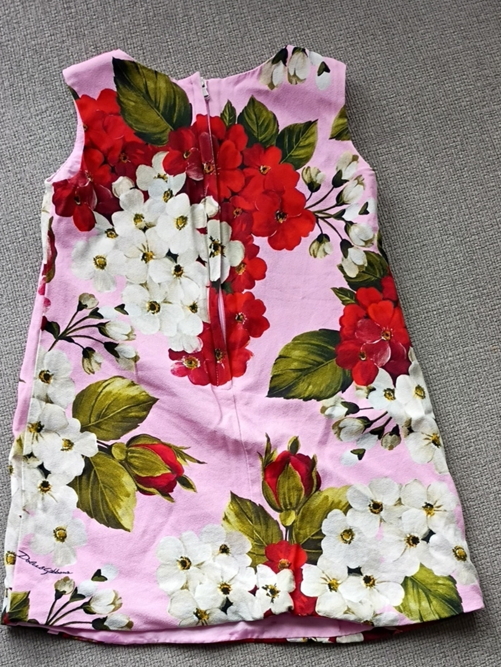 Dolce & Gabbana Pink Red & White Floral Dress - Picture 2 of 5